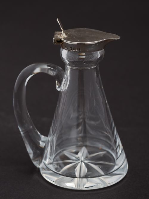 Silver Topped whiskey tot jug