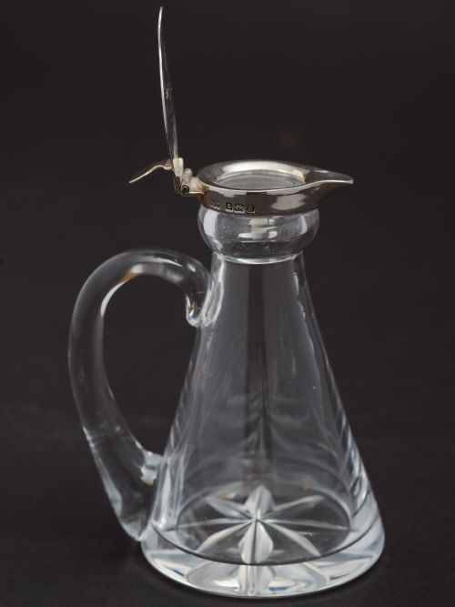 Silver Topped whiskey tot jug