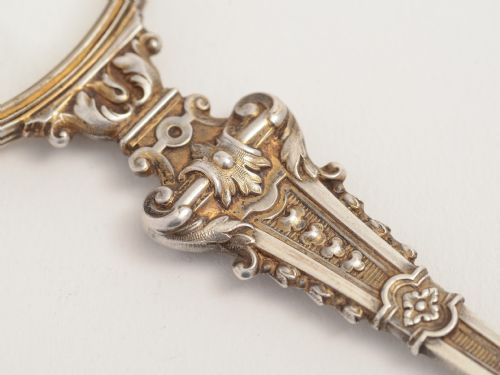 French Silver Magnifying Glass