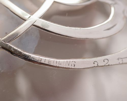 Silver Overlaid Decanter & Matching Glasses.