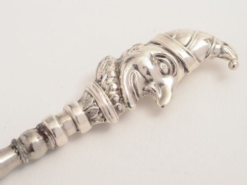 Edwardian Silver Mr Punch Button Hook