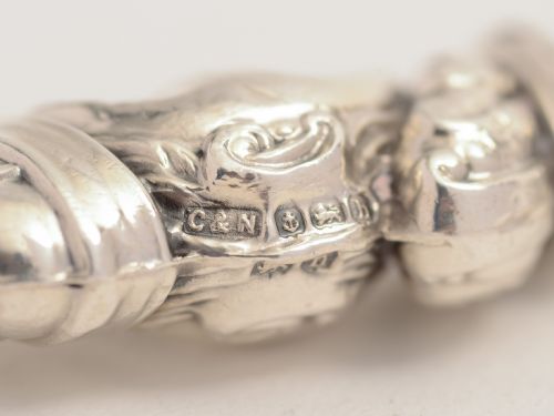 Edwardian Silver Mr Punch Button Hook