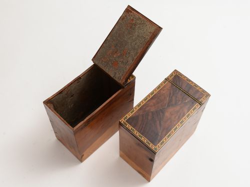 Georgian Yew Wood Tea Caddy Circa 1780