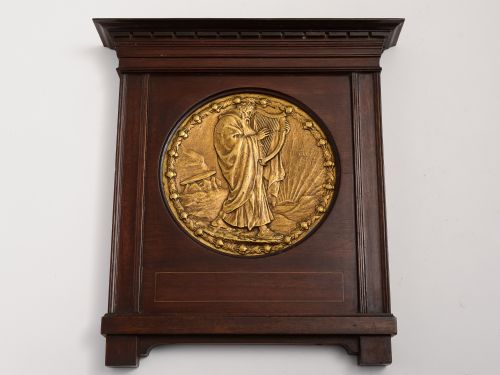 Mahogany & Brass framed plaque