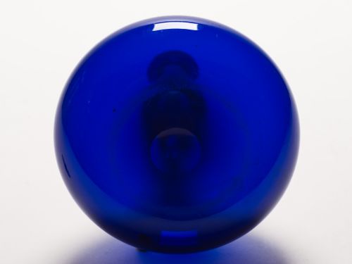 Georgian Bristol Blue Onion-shaped Decanter