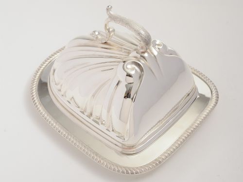 Silver plated cheese dish