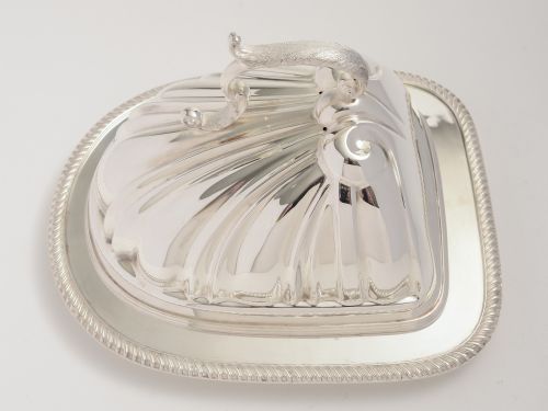 Silver plated cheese dish