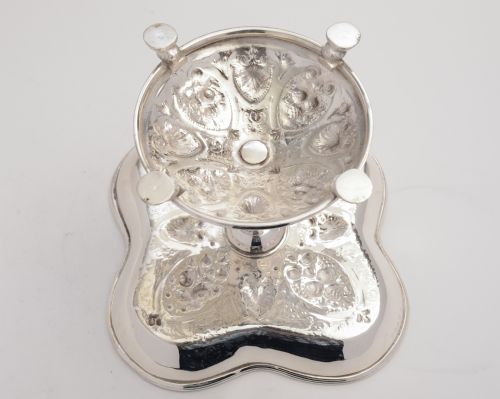 Victorian silver plated tazza