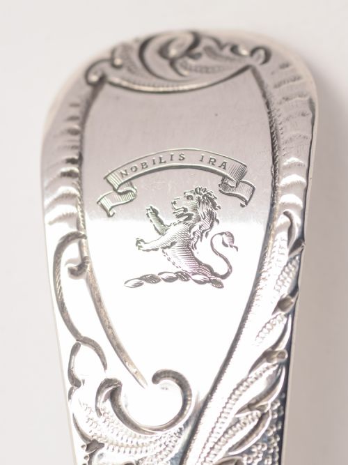 Georgian silver soup ladle