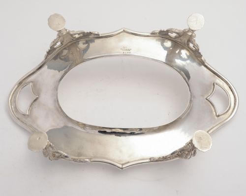 Silver plated and cut crystal fruit bowl/centre piece