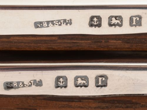 Pair of silver and oak photo frames