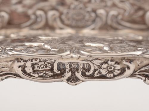 Edwardian silver miniature suite of furniture