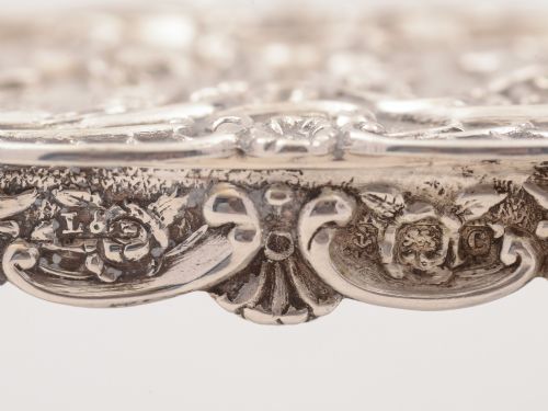 Edwardian silver miniature suite of furniture