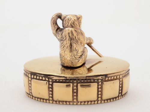 Edwardian polished brass trinket box