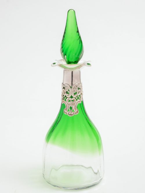 Victorian Silver-topped Liqueur Decanter