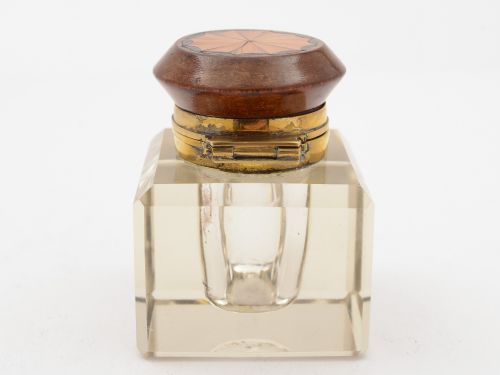 Edwardian mahogany ink stand inlaid in the Sheraton Revival style circa 1900