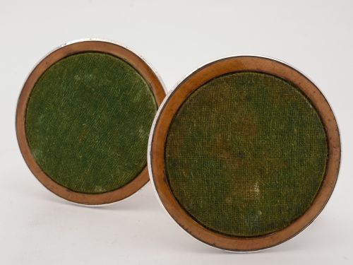 A Pair of Bohemian Decanters with Ruby Overlay on Clear Glass Circa 1880