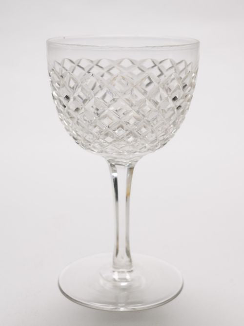 Set of 6 Edwardian English cut crystal drinking glasses circa 1905