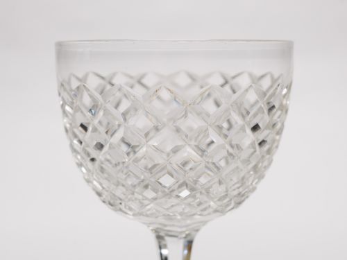Set of 6 Edwardian English cut crystal drinking glasses circa 1905