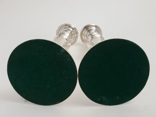 Pair of large Edwardian Silver Plated Candlesticks circa 1901