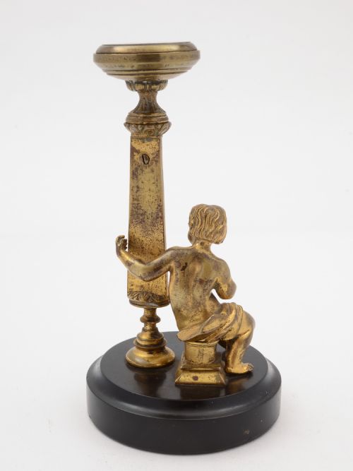 Victorian Combined Brass Thermometer and Compass Desk Ornament