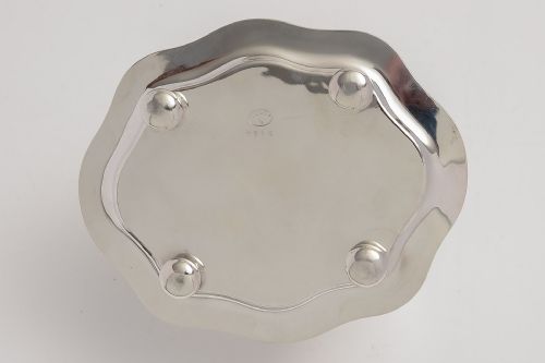 Scottish Silver Plated Serpentine Shaped Biscuit Box/Cookie Box Circa 1890