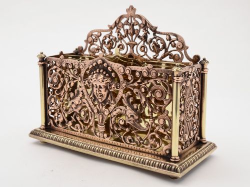 A Grand Victorian Brass Letter/Document Rack c. 1880