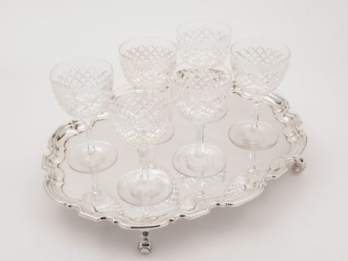 Edwardian Silver Plated Oval Shaped Salver/Tray c.1910