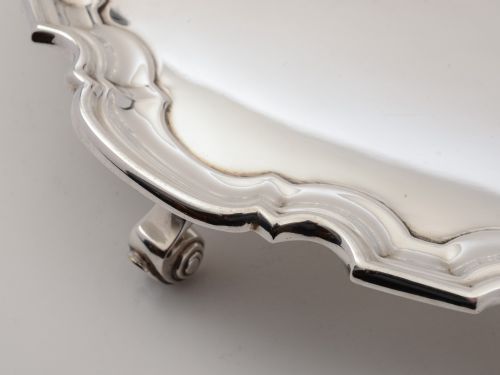 Edwardian Silver Plated Oval Shaped Salver/Tray c.1910