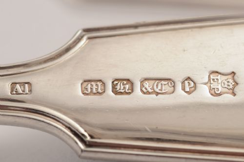 Pair of Victorian Silver Plated Serving Tongs c. 1890