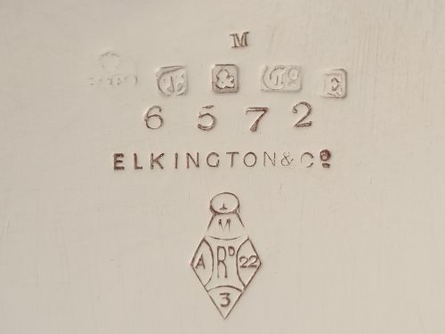 Large Victorian Silver Plated Elkington Salver Dated 1873