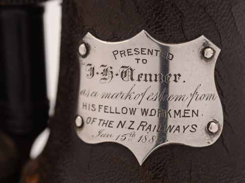 Large Pair of 19th Century Binoculars with NZ Railway Connection