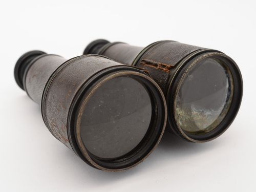 Large Pair of 19th Century Binoculars with NZ Railway Connection