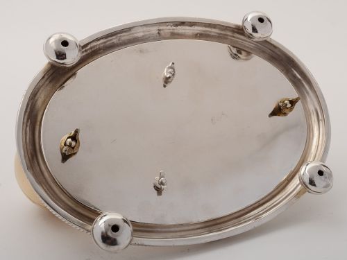 19th Century Silver Plated Shipping Ink Stand