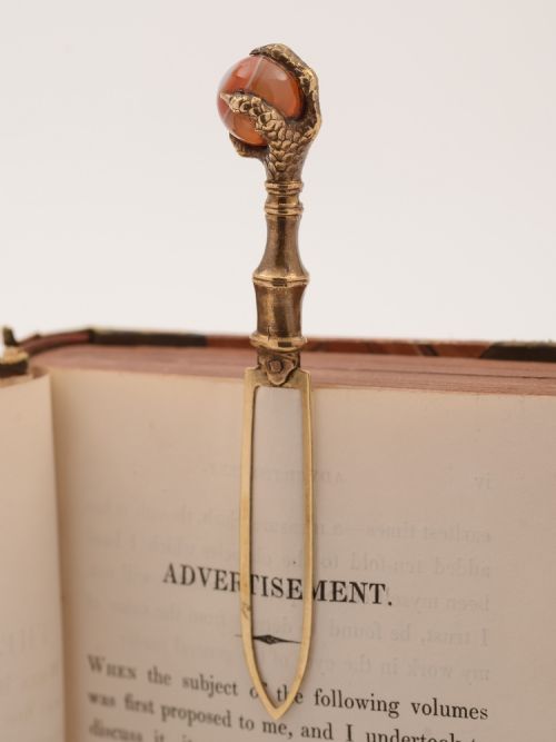 Victorian Agate and Brass Bookmark