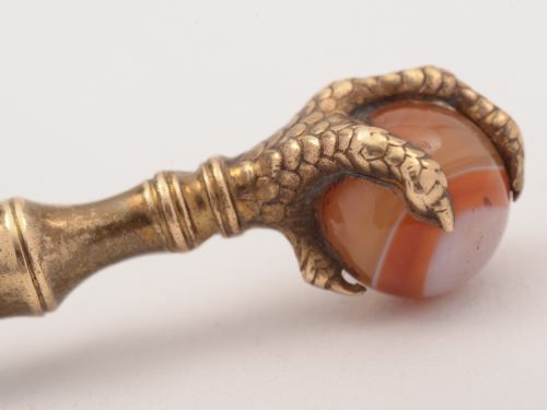 Victorian Agate and Brass Bookmark