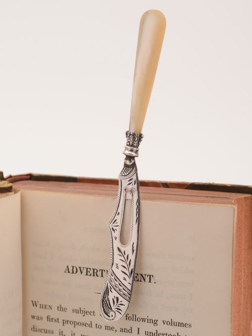 Victorian novelty silver BookMark