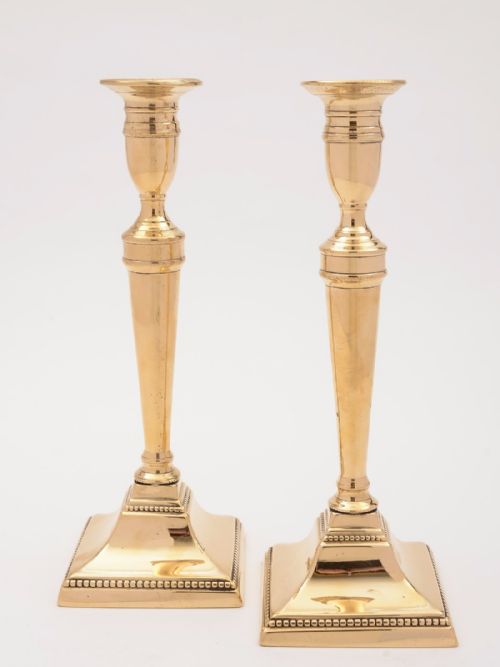 Pair of Georgian Brass Candlesticks Circa 1820