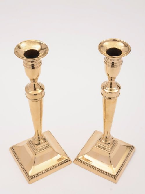 Pair of Georgian Brass Candlesticks Circa 1820