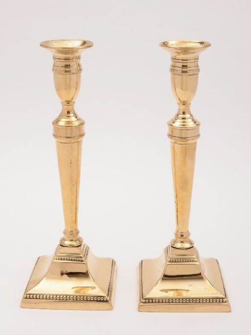 Pair of Georgian Brass Candlesticks Circa 1820