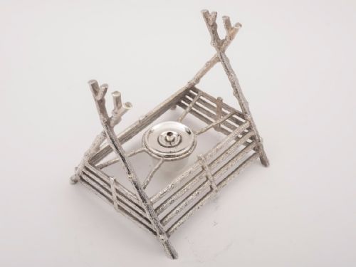 Victorian Silver Plated Naturalistic Spirit Kettle on Stand Circa 1890