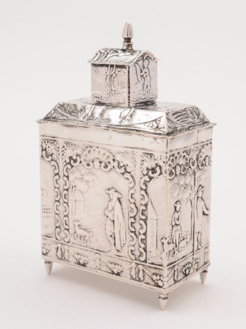 Dutch Silver Tea Caddy Circa 1912