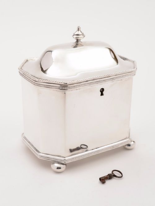 Victorian Silver Plated Tea Caddy  Circa 1840