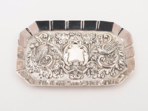 Victorian Silver Trinket Tray London 1890