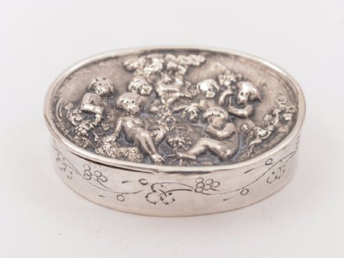 Continental Silver Snuff Box Circa 1900