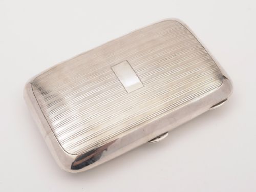Edwardian Silver Cigar Case Birmingham 1902