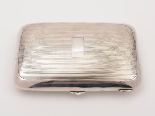 Edwardian Silver Cigar Case Birmingham 1902