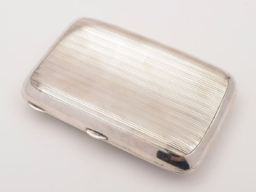 Edwardian Silver Cigar Case Birmingham 1902