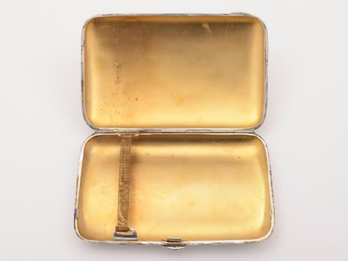 Edwardian Silver Cigar Case Birmingham 1902