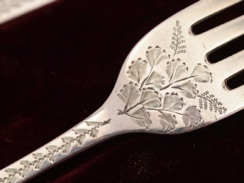 Cased English Silver Christening Set